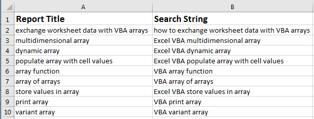 the topic search input workbook